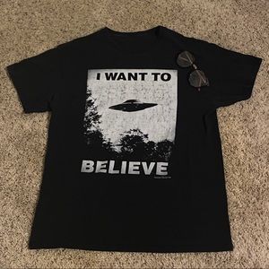 Distressed I Want To Believe Shirt X-Files